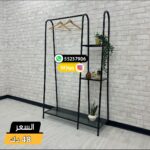 استاند تعليق ملابس مع أرفف جانبية